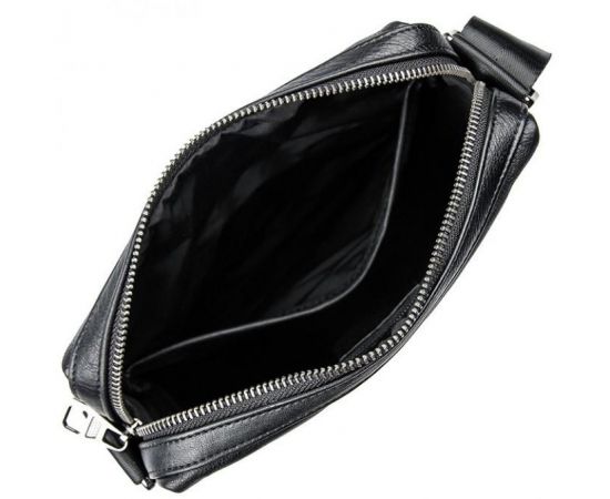 Купить Мужская сумка из натуральной кожи Tiding Bag черная, фото , изображение 4, характеристики, отзывы