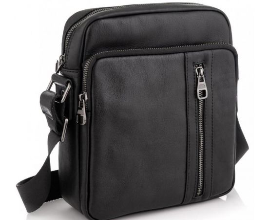 Купить Мужская сумка из натуральной кожи Tiding Bag черная, фото , характеристики, отзывы