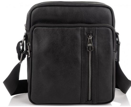 Купить Мужская сумка из натуральной кожи Tiding Bag черная, фото , изображение 2, характеристики, отзывы