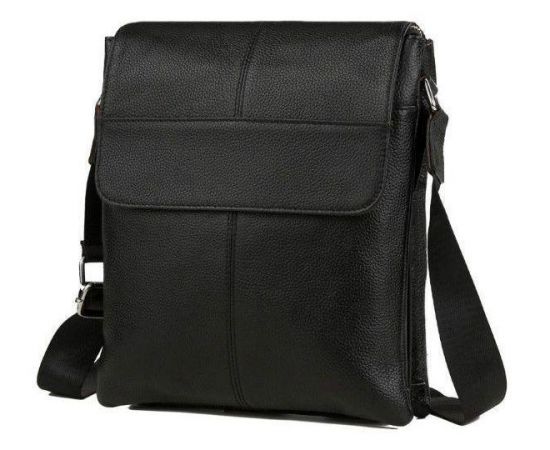 Купить Мужская кожаная сумка, мессенджер Tiding Bag черный, фото , характеристики, отзывы