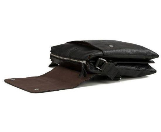 Купить Мужская кожаная сумка, мессенджер Tiding Bag черный, фото , изображение 3, характеристики, отзывы