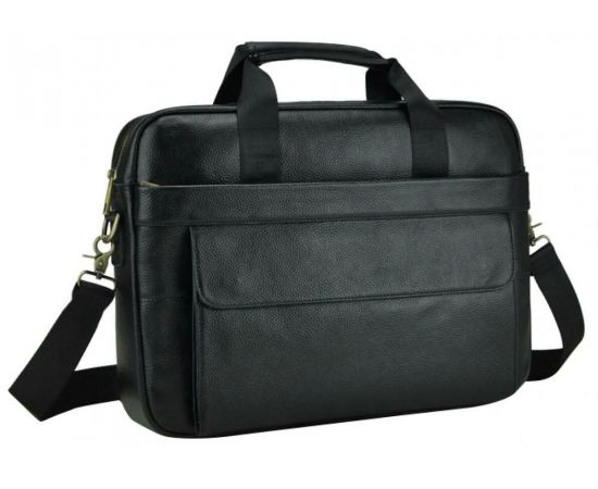 Купить Мужская сумка из натуральной кожи Tiding Bag черная, фото , характеристики, отзывы