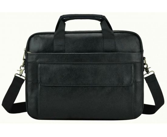 Купить Мужская сумка из натуральной кожи Tiding Bag черная, фото , изображение 2, характеристики, отзывы