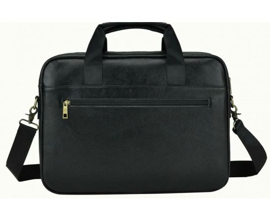 Купить Мужская сумка из натуральной кожи Tiding Bag черная, фото , изображение 3, характеристики, отзывы