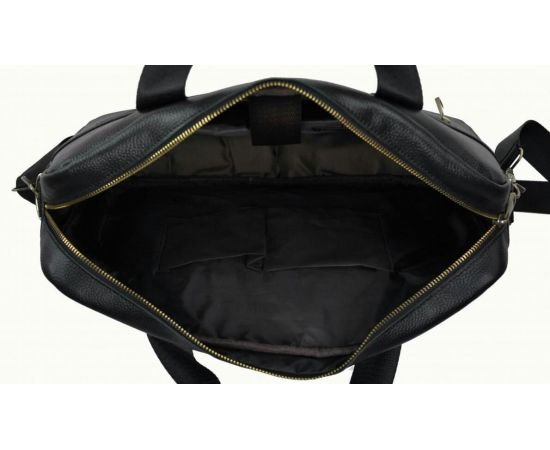 Купить Мужская сумка из натуральной кожи Tiding Bag черная, фото , изображение 4, характеристики, отзывы