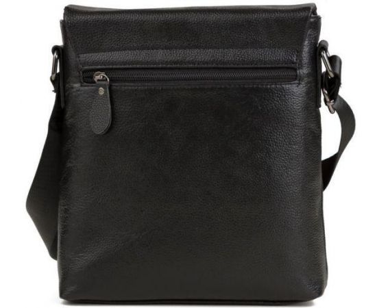 Купить Сумка-мессенджер кожаная Tiding Bag черная, фото , изображение 3, характеристики, отзывы