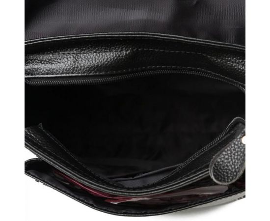 Купить Сумка-мессенджер кожаная Tiding Bag черная, фото , изображение 9, характеристики, отзывы