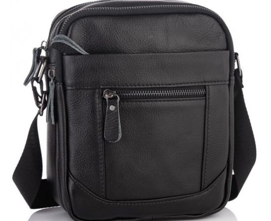 Купить Мужская сумка из натуральной кожи Tiding Bag черная, фото , характеристики, отзывы