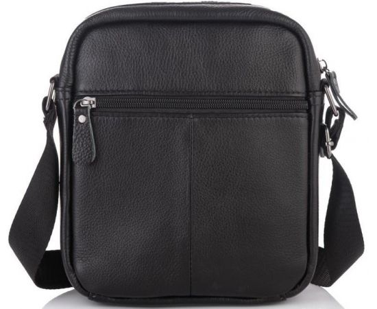 Купить Мужская сумка из натуральной кожи Tiding Bag черная, фото , изображение 3, характеристики, отзывы