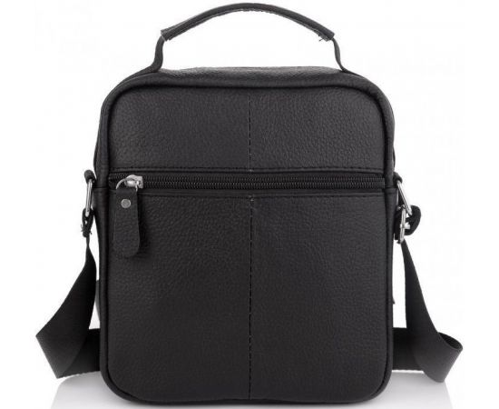 Купить Сумка мужская кожаная Tiding Bag через плечо черная, фото , изображение 3, характеристики, отзывы