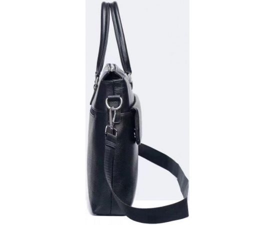 Купить Мужская сумка-портфель Tiding Bag кожаная черная, фото , изображение 3, характеристики, отзывы