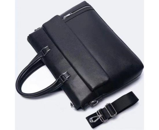 Купить Мужская сумка-портфель Tiding Bag кожаная черная, фото , изображение 5, характеристики, отзывы