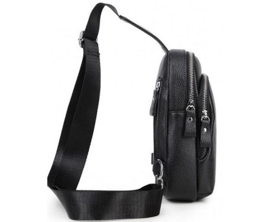 Купить Мужская сумка-слинг Tiding Bag черная, фото , изображение 3, характеристики, отзывы