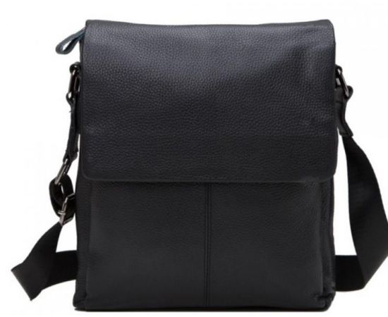 Купить Сумка мужская из натуральной кожи Tiding Bag черная, фото , изображение 2, характеристики, отзывы