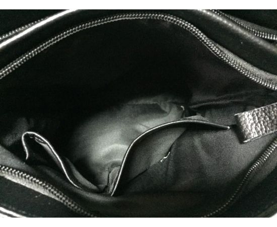 Купить Сумка мужская из натуральной кожи Tiding Bag черная, фото , изображение 4, характеристики, отзывы