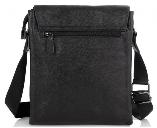 Купить Мужская сумка из натуральной кожи Tiding Bag черная, фото , изображение 3, характеристики, отзывы