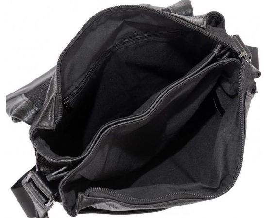 Купить Мужская сумка из натуральной кожи Tiding Bag черная, фото , изображение 4, характеристики, отзывы
