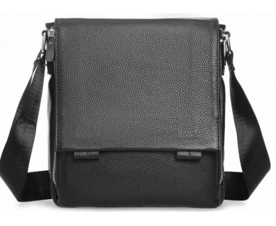Купить Мужская сумка из натуральной кожи Tiding Bag черная, фото , изображение 2, характеристики, отзывы