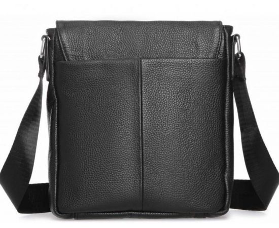 Купить Мужская сумка из натуральной кожи Tiding Bag черная, фото , изображение 3, характеристики, отзывы
