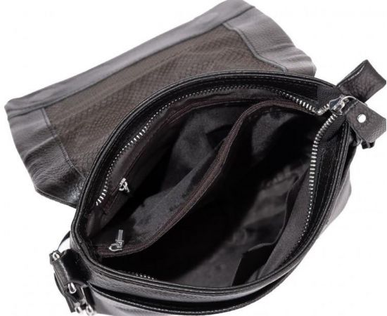 Купить Сумка мужская из натуральной кожи Tiding Bag черная, фото , изображение 4, характеристики, отзывы