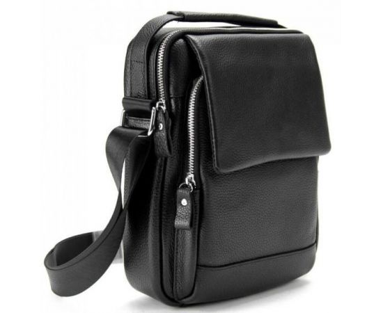 Купить Мужская сумка из натуральной кожи Tiding Bag черная, фото , характеристики, отзывы