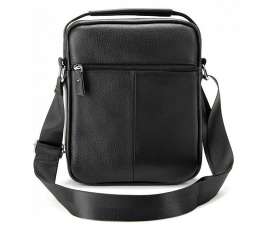 Купить Мужская сумка из натуральной кожи Tiding Bag черная, фото , изображение 2, характеристики, отзывы