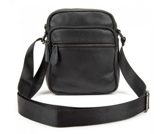 Купить Мужская кожаная сумка планшетка Tiding Bag черная, фото , изображение 3, характеристики, отзывы