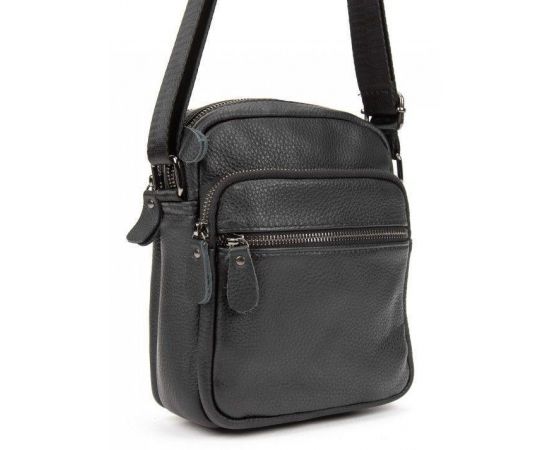 Купить Мужская кожаная сумка планшетка Tiding Bag черная, фото , изображение 5, характеристики, отзывы