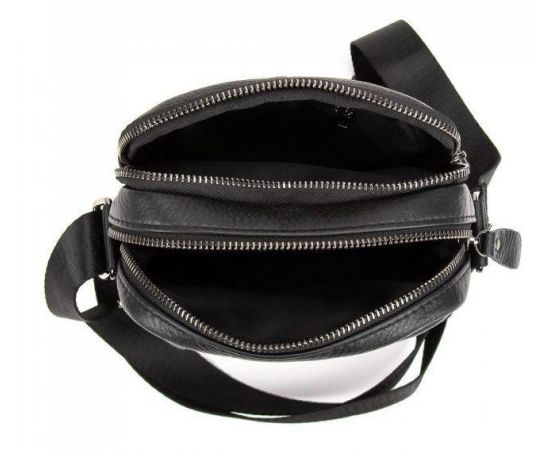 Купить Мужская кожаная сумка планшетка Tiding Bag черная, фото , изображение 6, характеристики, отзывы