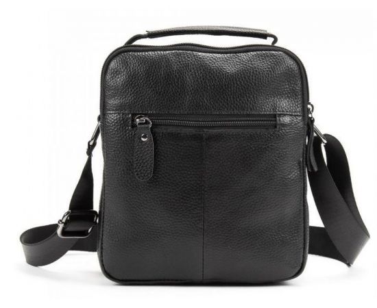 Купить Мужская кожаная сумка мессенджер Tiding Bag черная, фото , изображение 3, характеристики, отзывы