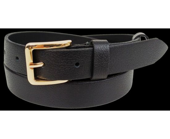 Купить Женский кожаный ремень Skipper черный с золотистой пряжкой, фото , характеристики, отзывы