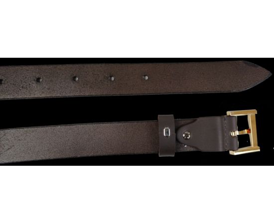 Купить Кожаный женский ремень Skipper темно-коричневый, ширина 3 см, фото , изображение 5, характеристики, отзывы