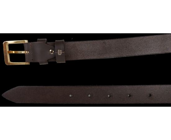 Купить Женский кожаный ремень Skipper темно-коричневый, ширина 3 см, фото , изображение 5, характеристики, отзывы