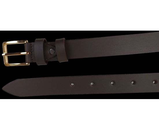 Купить Женский кожаный ремень Skipper темно-коричневый, ширина 3 см, фото , изображение 6, характеристики, отзывы