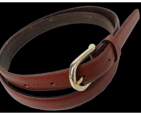 Купить Кожаный женский ремень LS бордовый ширина 1,8 см, фото , изображение 5, характеристики, отзывы