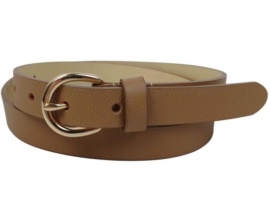Купить Узкий женский кожаный ремень Bellantare светло-коричневый, фото , характеристики, отзывы