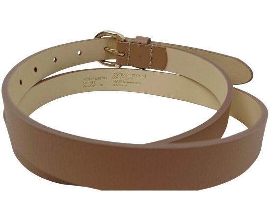 Купить Узкий женский кожаный ремень Bellantare светло-коричневый, фото , изображение 6, характеристики, отзывы