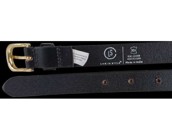 Купить Кожаный женский ремень LS черный ширина 2 см, фото , изображение 4, характеристики, отзывы
