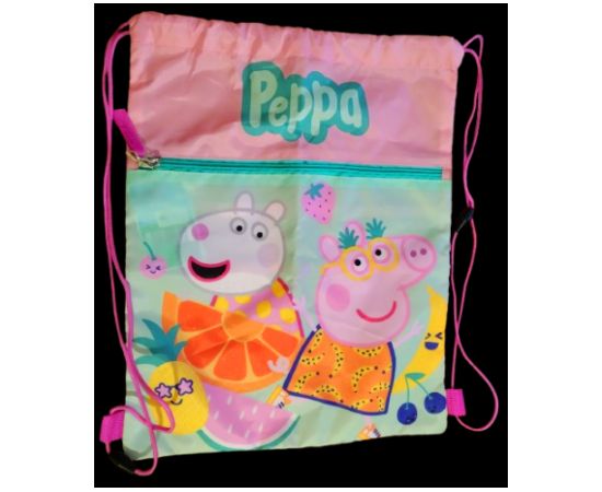 Купить Сумка для обуви, котомка, детский рюкзак Peppa Pig, Свинка Пеппа розовый, фото , изображение 2, характеристики, отзывы