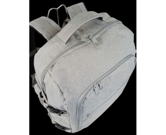 Купить Большой дорожный рюкзак - сумка для поездок 40L Live in style светло-серый, фото , изображение 5, характеристики, отзывы