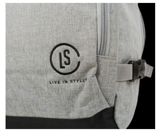 Купить Большой дорожный рюкзак - сумка для поездок 40L Live in style светло-серый, фото , изображение 6, характеристики, отзывы