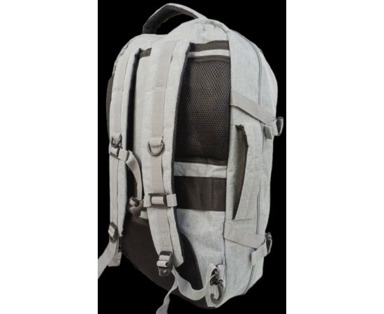 Купить Большой дорожный рюкзак - сумка для поездок 40L Live in style светло-серый, фото , изображение 8, характеристики, отзывы