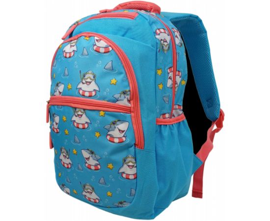 Купить Школьный рюкзак 19L Riciclo Schulrucksack голубой с акулами, фото , характеристики, отзывы