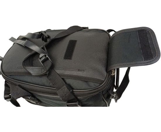 Купить Багажная мото сумка с увеличением объема, сумка на плечо 2 в 1 Riciclo черная, фото , изображение 7, характеристики, отзывы