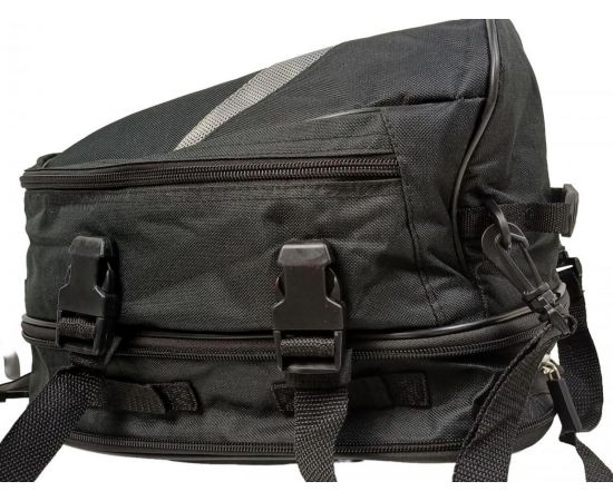 Купить Багажная мото сумка с увеличением объема, сумка на плечо 2 в 1 Riciclo черная, фото , изображение 10, характеристики, отзывы