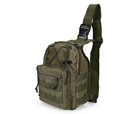 Купить Тактическая сумка, слинг, армейский рюкзак через плечо Green Tactical, фото , изображение 4, характеристики, отзывы