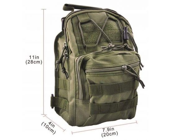 Купить Тактическая сумка, слинг, армейский рюкзак через плечо Green Tactical, фото , изображение 7, характеристики, отзывы