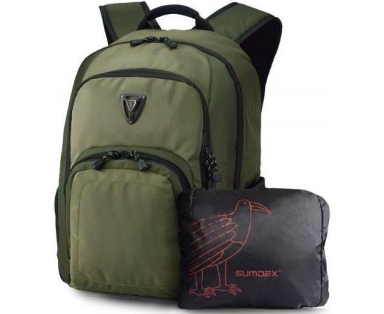 Купить Рюкзак для ноутбука 15,6" Sumdex PON-394TY + дождевик хаки, фото , характеристики, отзывы