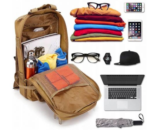 Купить Рюкзак тактический штурмовой, армейский 28L койот, фото , изображение 4, характеристики, отзывы