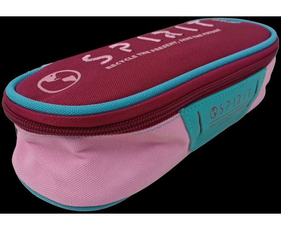 Купить Школьный пенал Spirit бордовый с розовым, фото , изображение 9, характеристики, отзывы